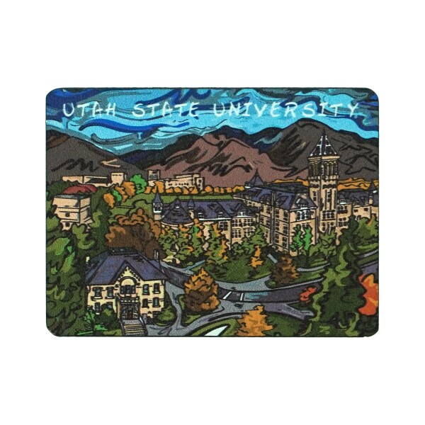 Justin Patten Utah State University Painted Magnet Wood